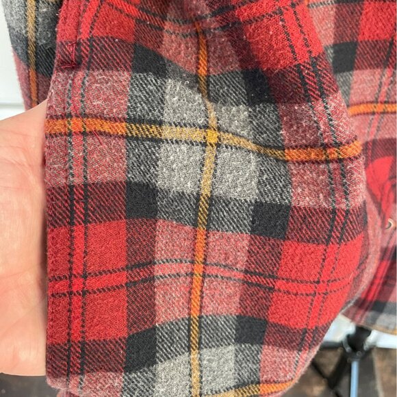 Lee Mens Flannel Shirt Jacket XL Plaid Thermal Lined Shacket Rugged Cabincore - Picture 5 of 11